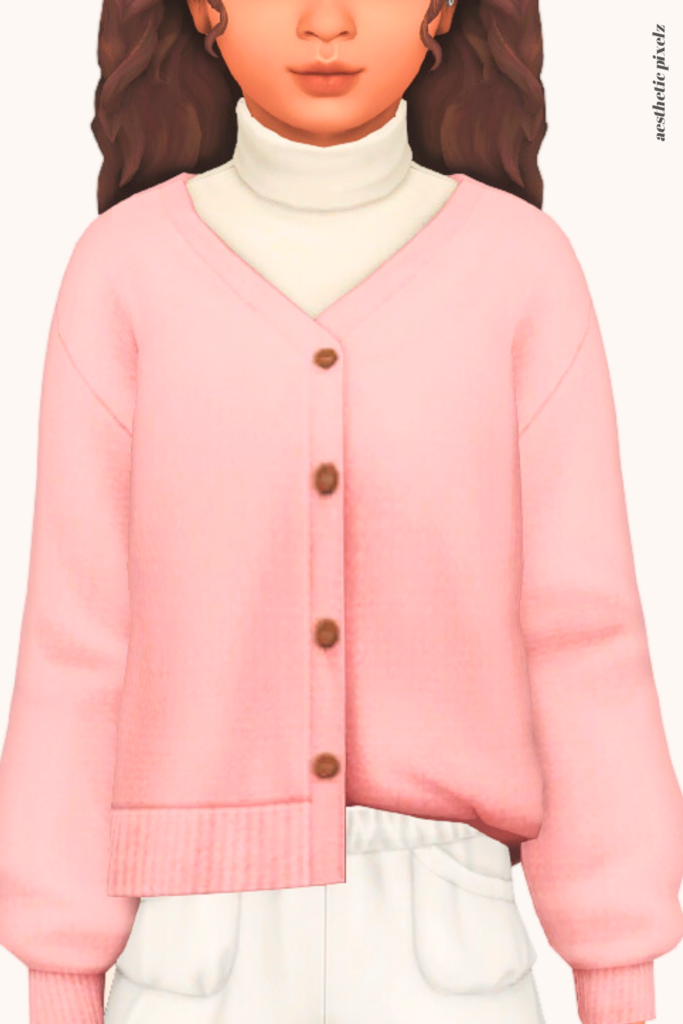 a sims 4 child sim wearing a kids custom content top