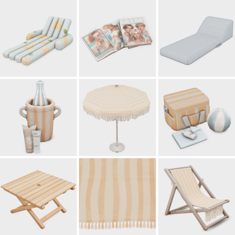 sims 4 beach cc finds lookbook