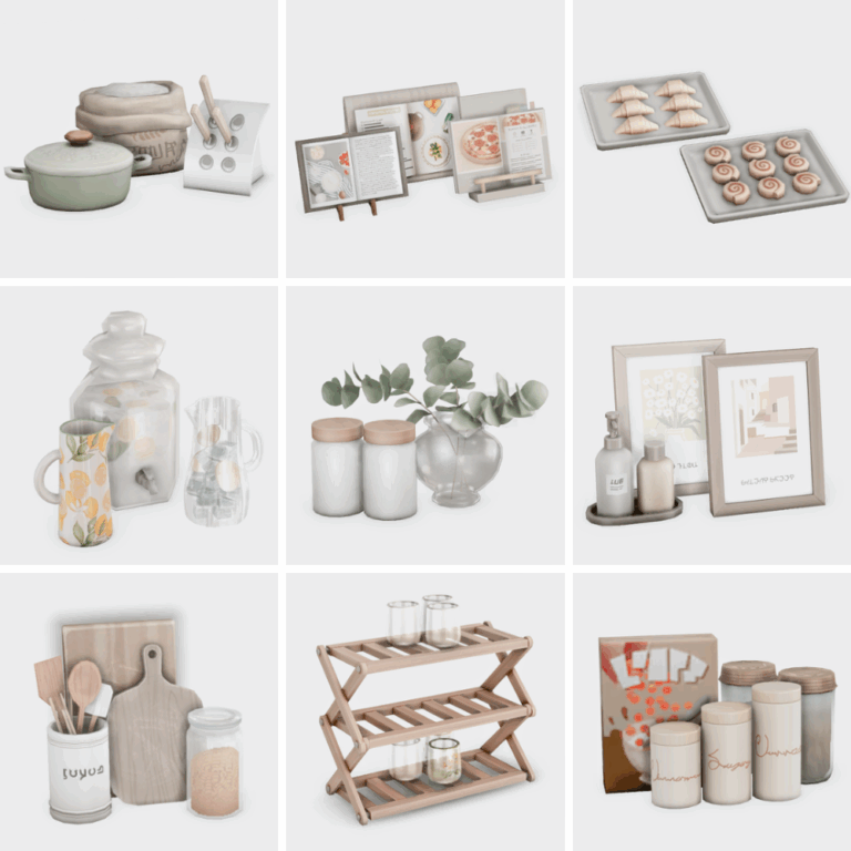 sims 4 cc kitchen clutter decor finds