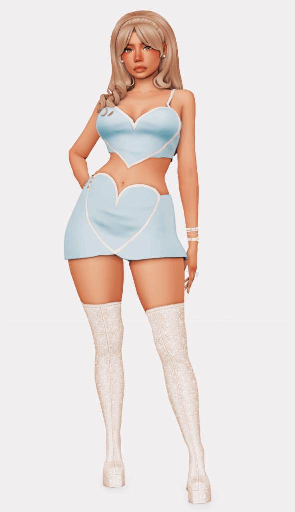 sims 4 custom content lookbook of party outfits