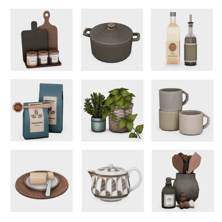 modern sims 4 cc kitchen clutter decor finds lookbook