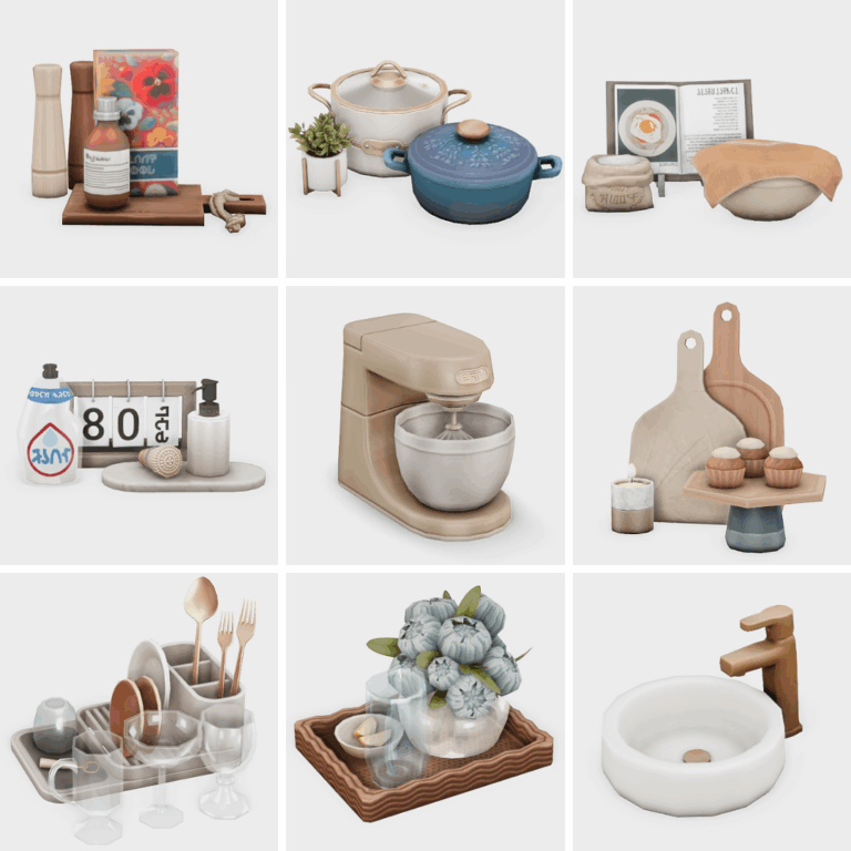 aesthetic kitchen cc finds for the sims 4