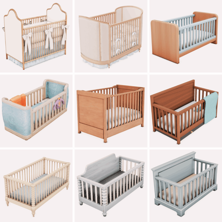 sims 4 cc infant crib lookbook