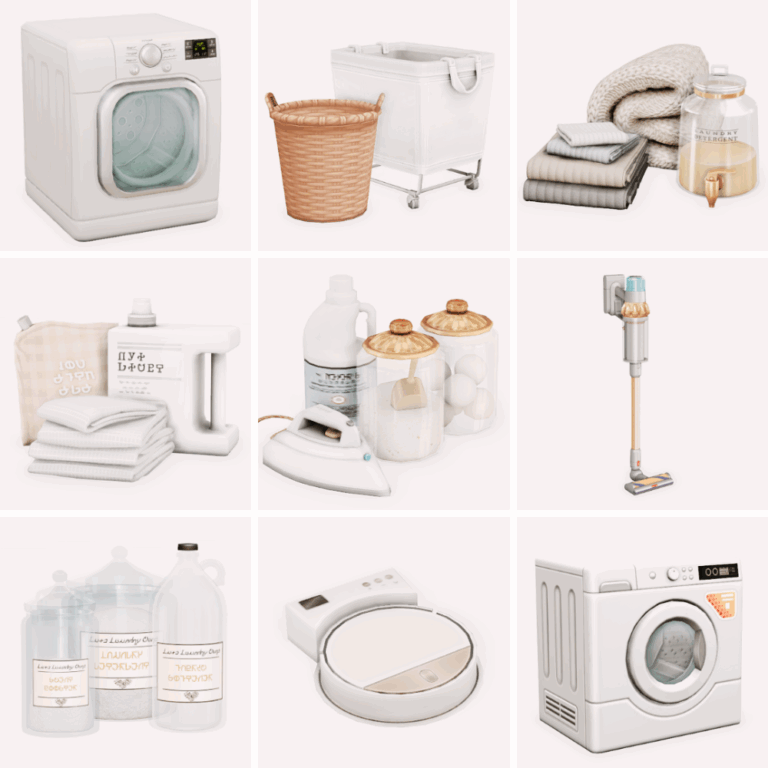 sims 4 laundry cc finds lookbook