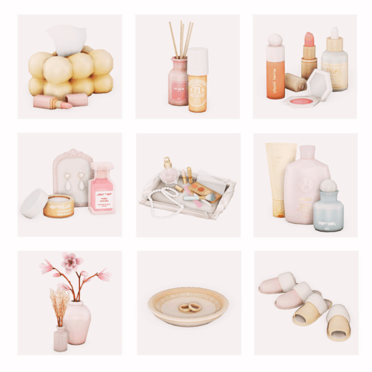 sims 4 vanity clutter cc