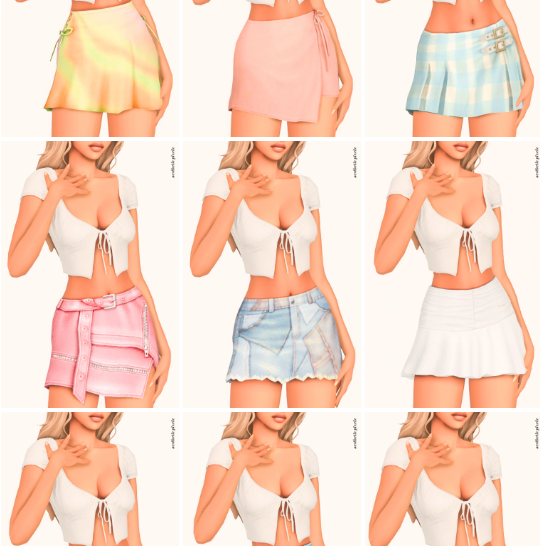 sims 4 mini skirts cc lookbook