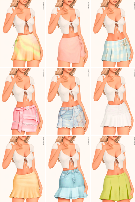 sims 4 mini skirts cc lookbook