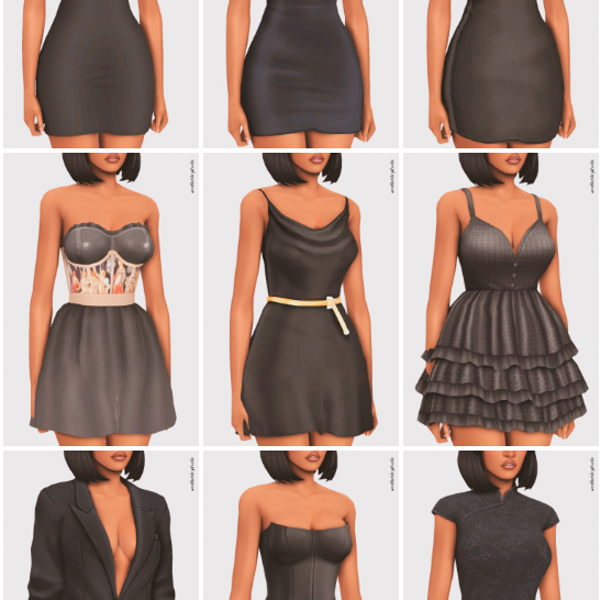 sims 4 black dresses cc