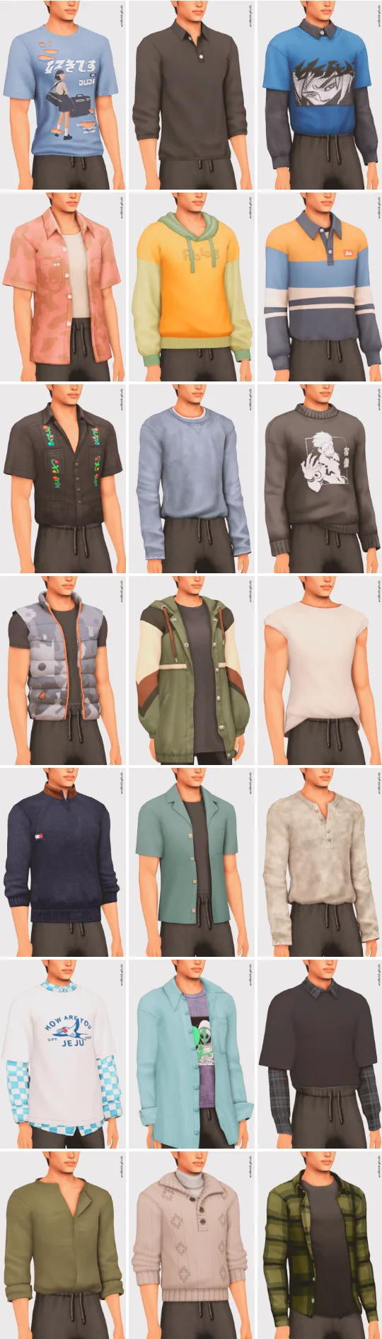 sims 4 cc male shirts lookbook