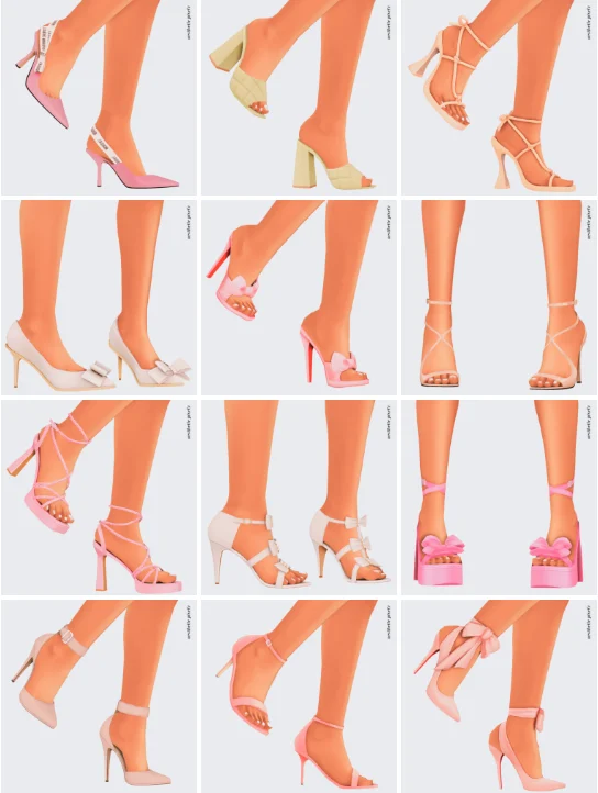 sims 4 cc heels lookbook