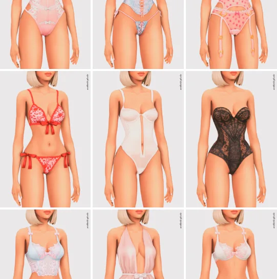 sims 4 lingerie cc lookbook