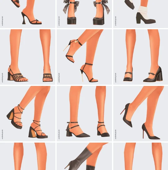 sims 4 cc shoes heels lookbook