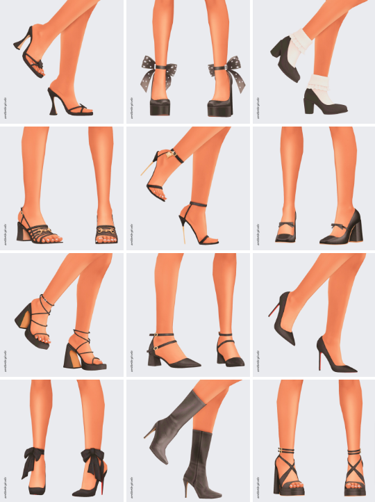 sims 4 cc shoes heels lookbook