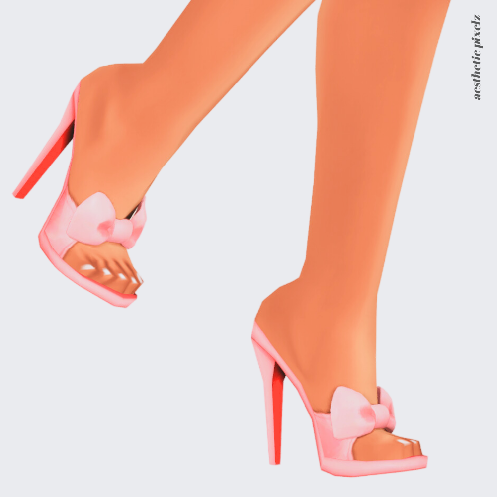 a sims 4 female sim wearing custom content heels