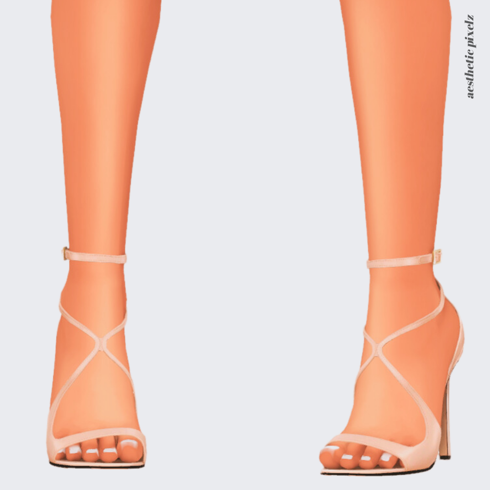 a sims 4 female sim wearing custom content heels