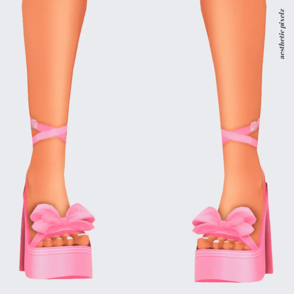 a sims 4 female sim wearing custom content heels