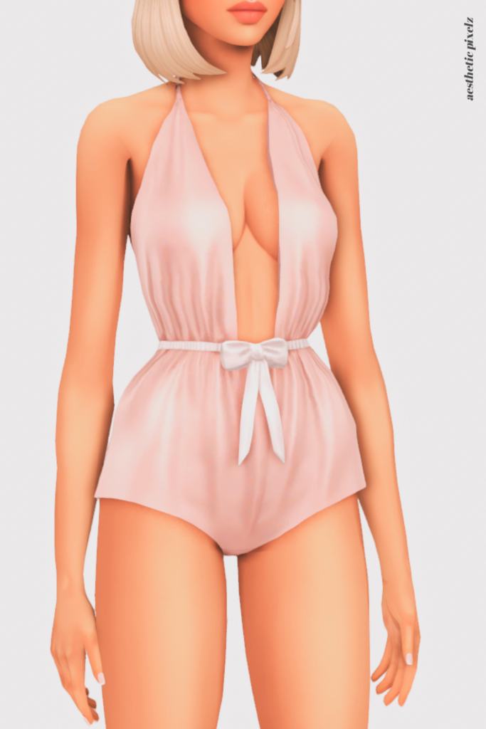 a sims 4 female sim wearing custom content