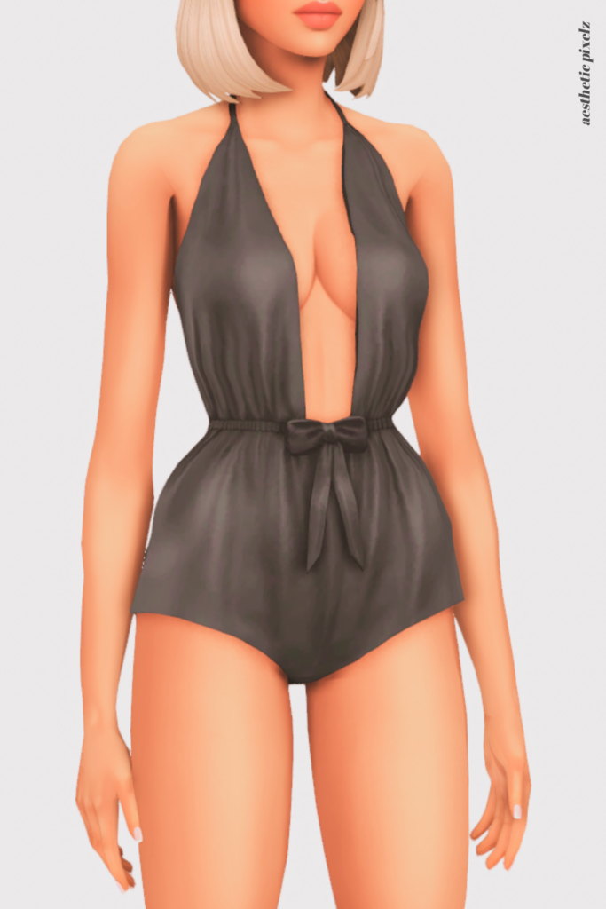 a sims 4 female sim wearing custom content