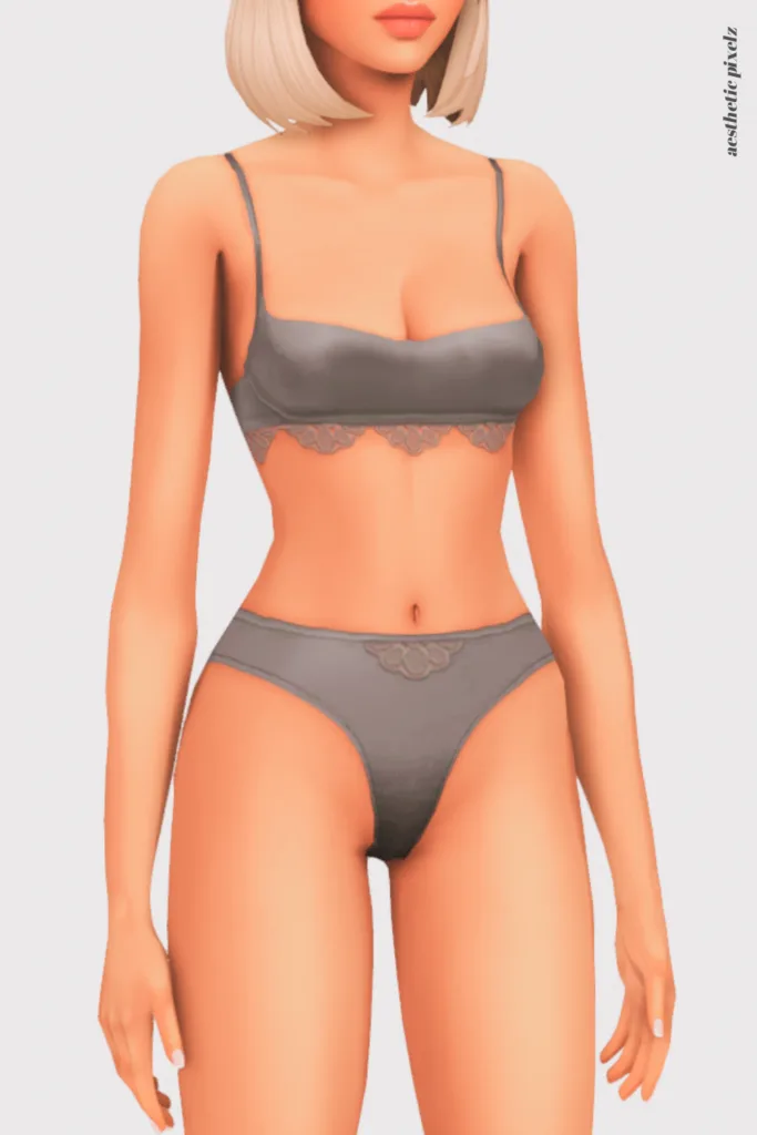 a sims 4 female sim wearing custom content