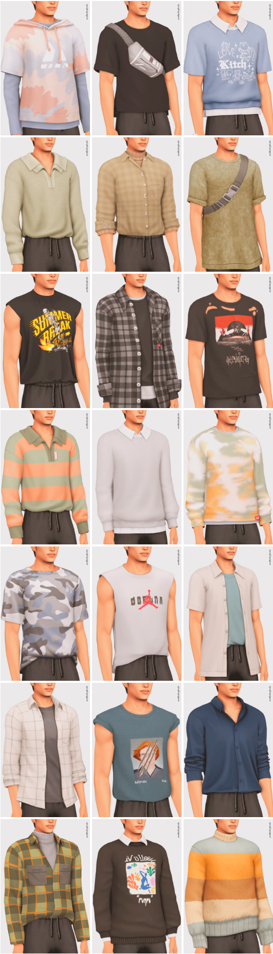 sims 4 male cc everyday shirts