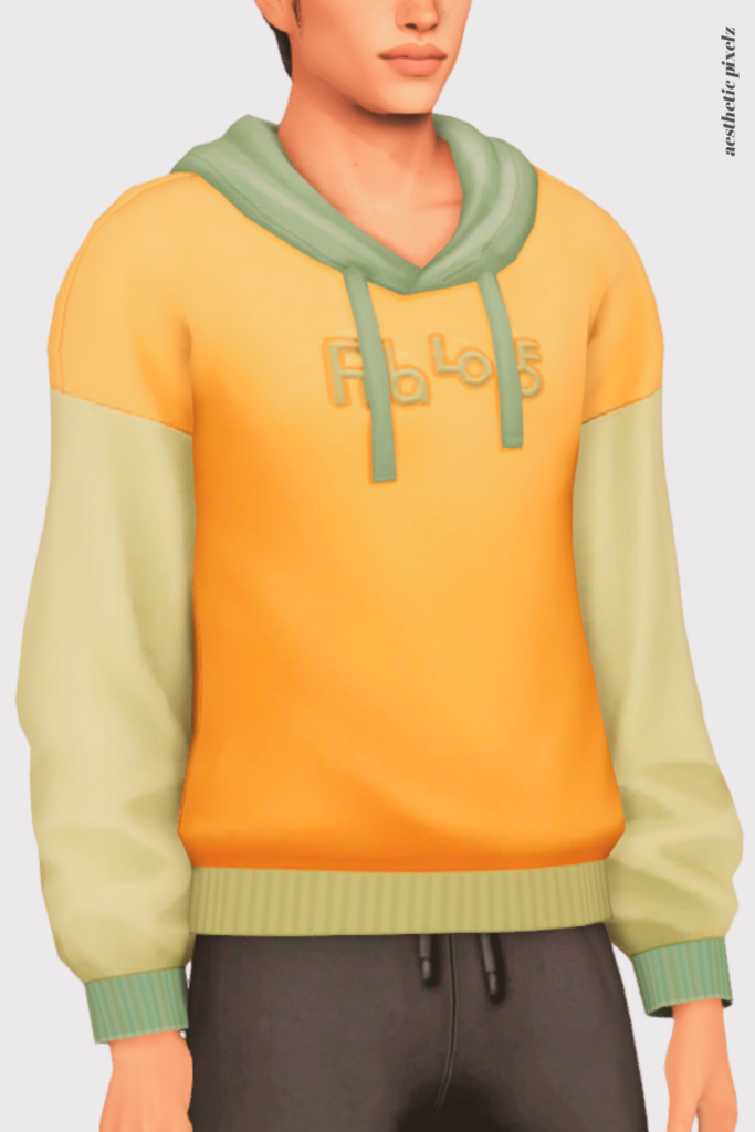 a sims 4 male sim wearing a custom content shirt in an everyday outfit