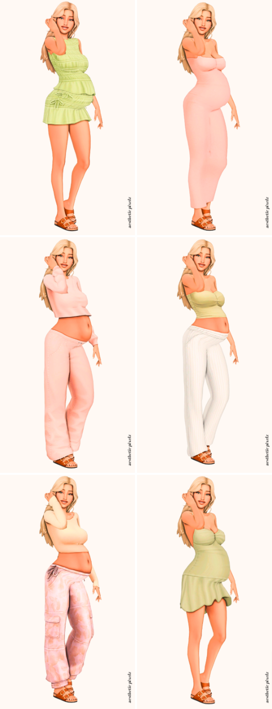 sims 4 pregnant sim lookbook