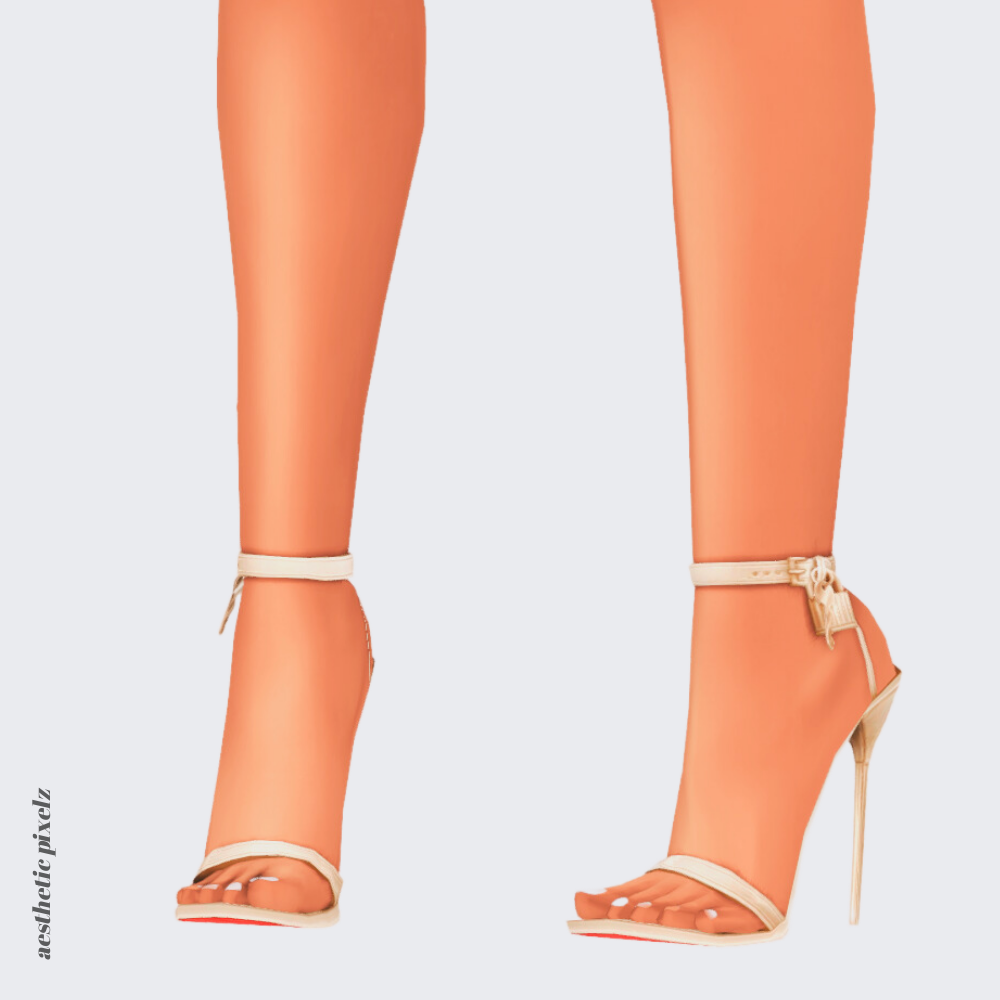 a sims 4 female sim wearing custom content heels