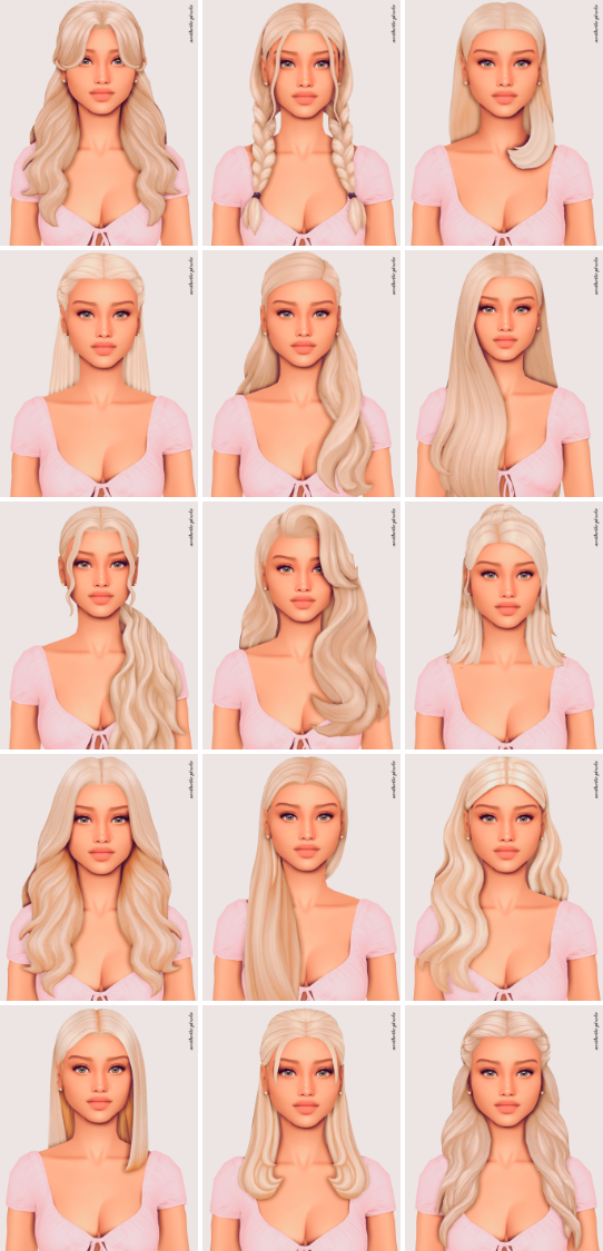 sims 4 custom content hair lookbook