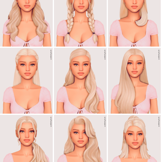 sims 4 custom content hair lookbook