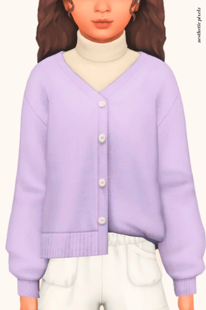 a sims 4 child sim wearing a kids custom content top