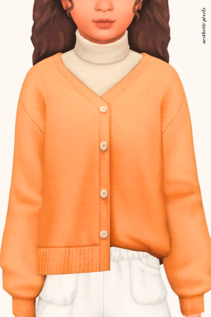 a sims 4 child sim wearing a kids custom content top