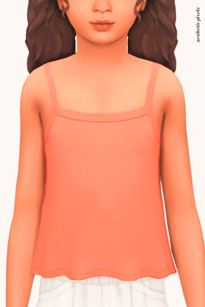 a sims 4 child sim wearing a kids custom content top