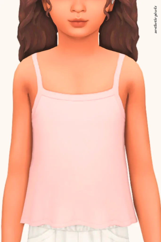 a sims 4 child sim wearing a kids custom content top