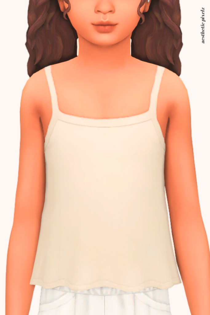 a sims 4 child sim wearing a kids custom content top