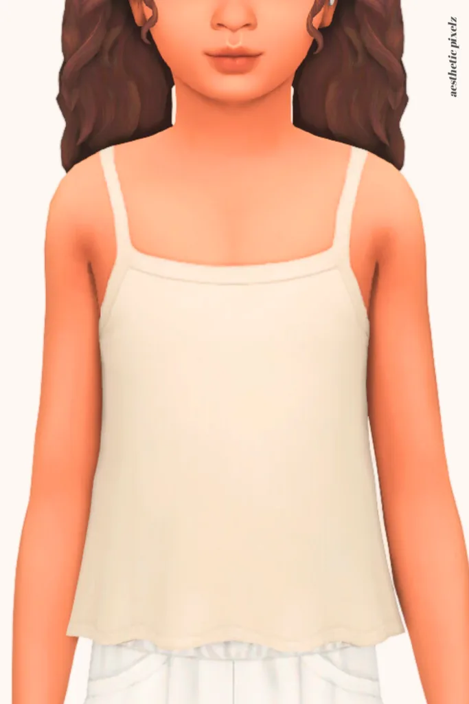 a sims 4 child sim wearing a kids custom content top