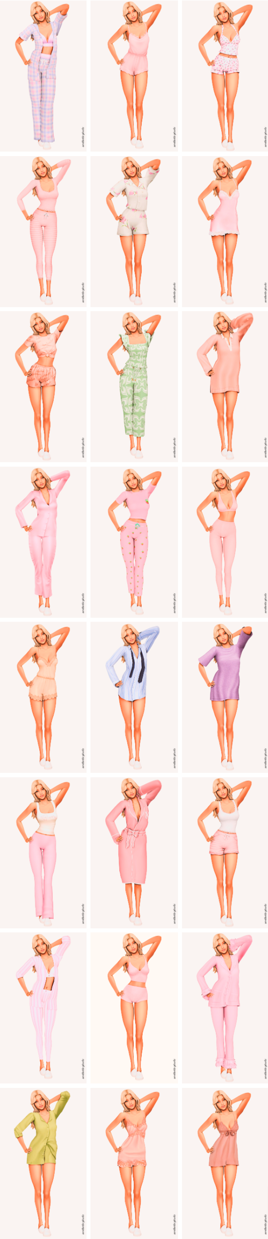 sims 4 pajamas cc lookbook