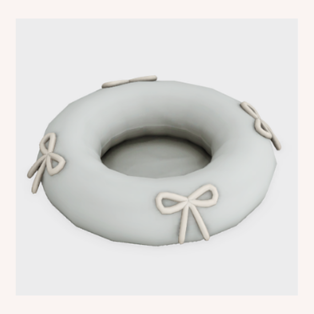 sims 4 cc pet bed with bows