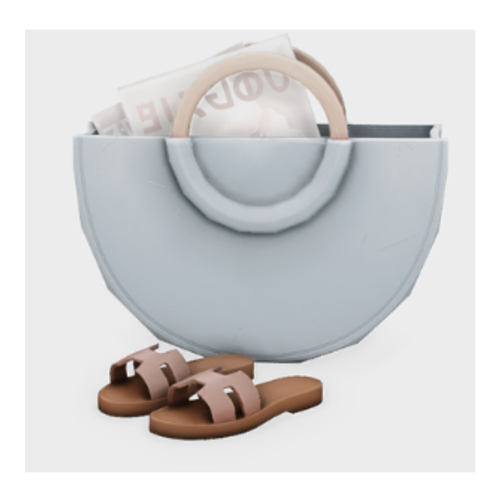custom content bag and sandals for sims 4