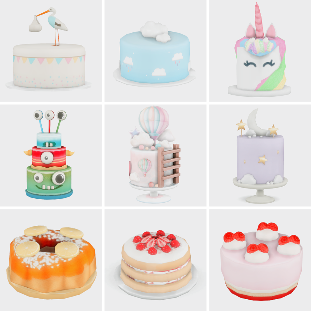 sims 4 custom content cake grid