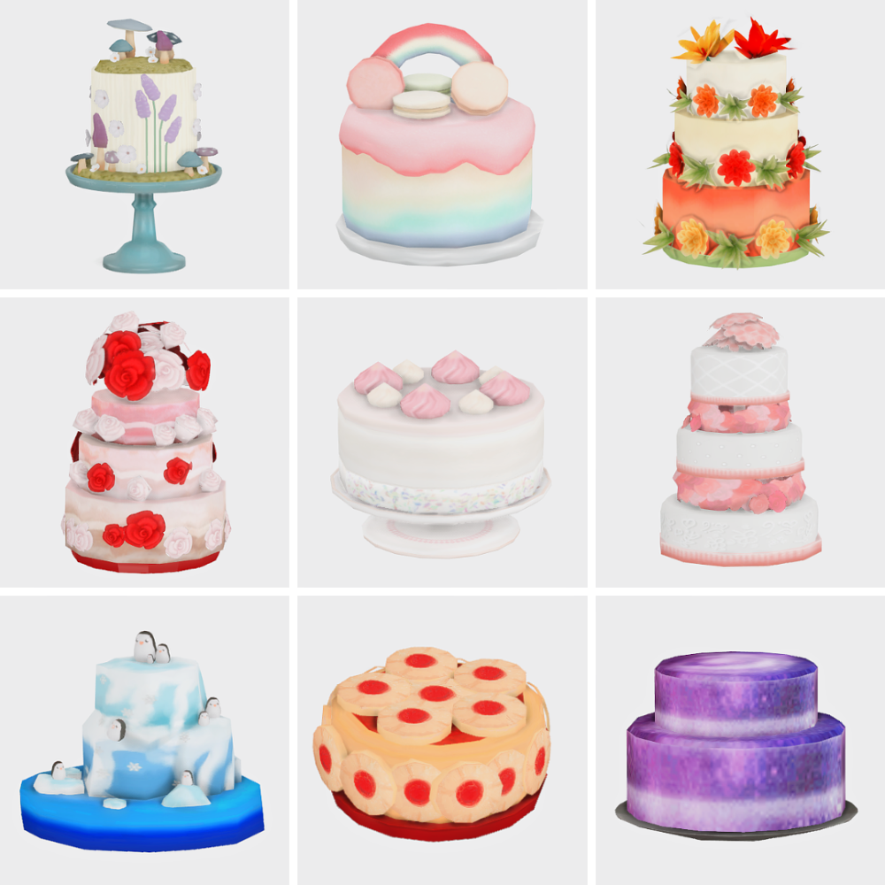 sims 4 custom content cake grid