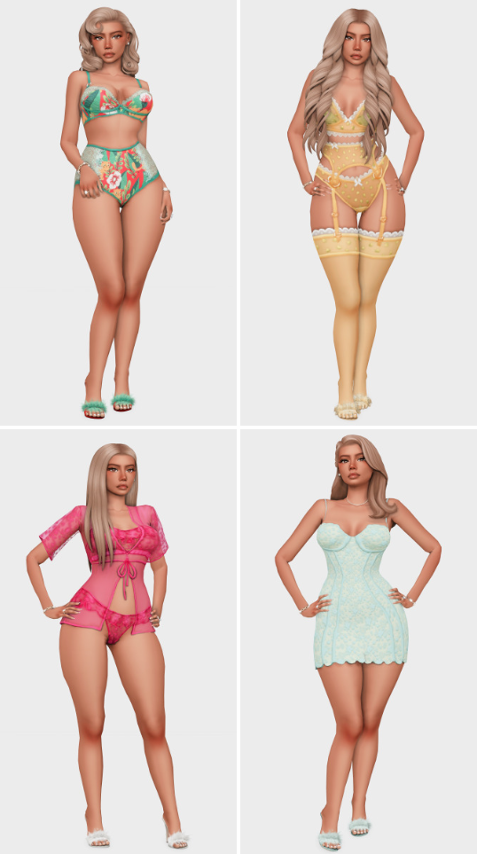sims 4 custom content lookbook of lingerie