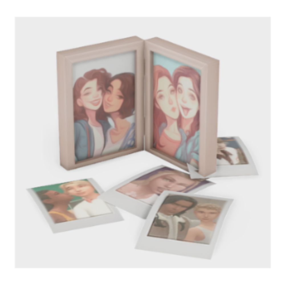 sims 4 custom content photo frame and polaroids clutter