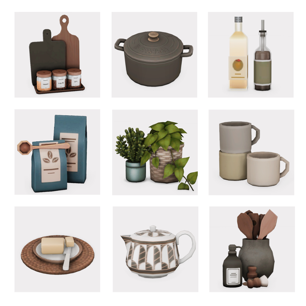 modern sims 4 cc kitchen clutter decor finds lookbook