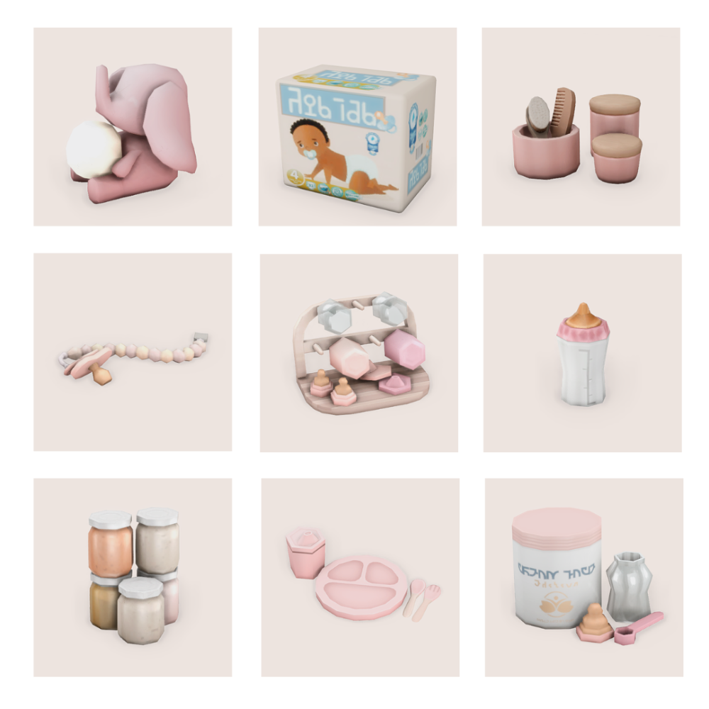 sims 4 cc baby girl clutter