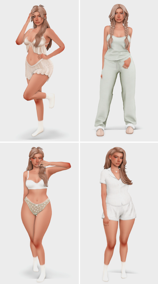 sims 4 pajamas cc lookbook