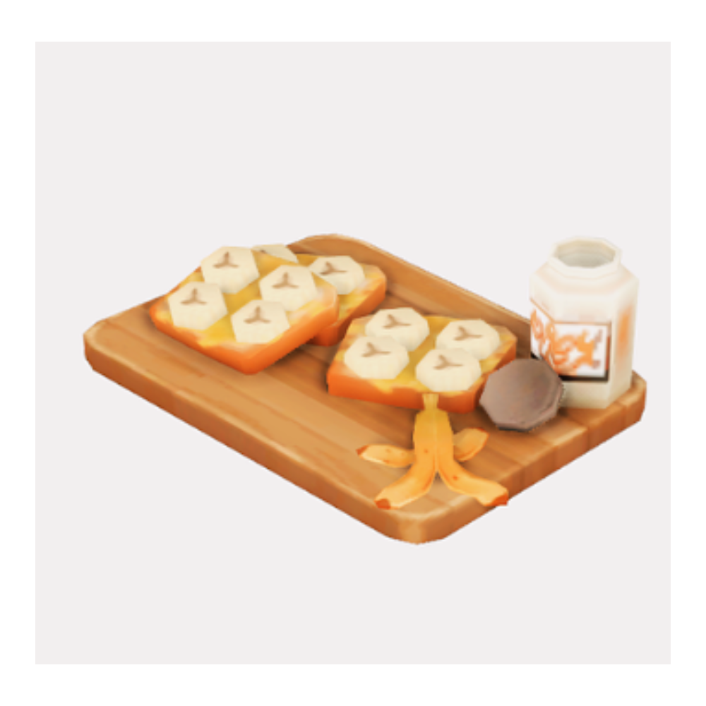 honey banana toast sims 4 food cc recipe mod
