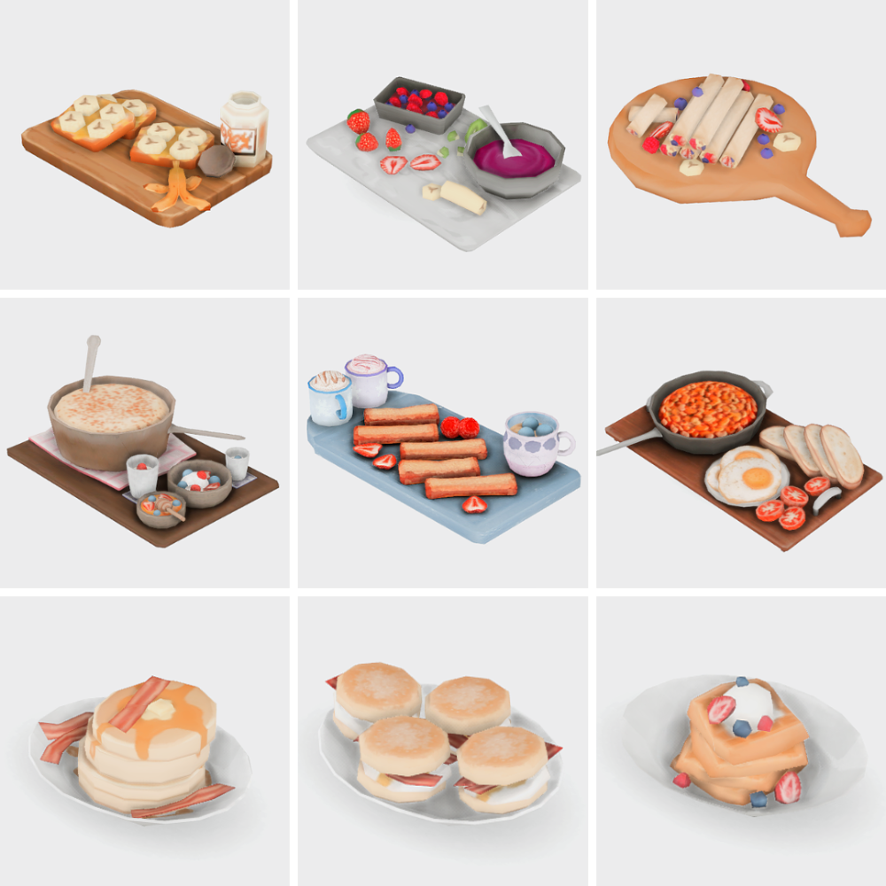 sims 4 food cc breakfast recipe mods